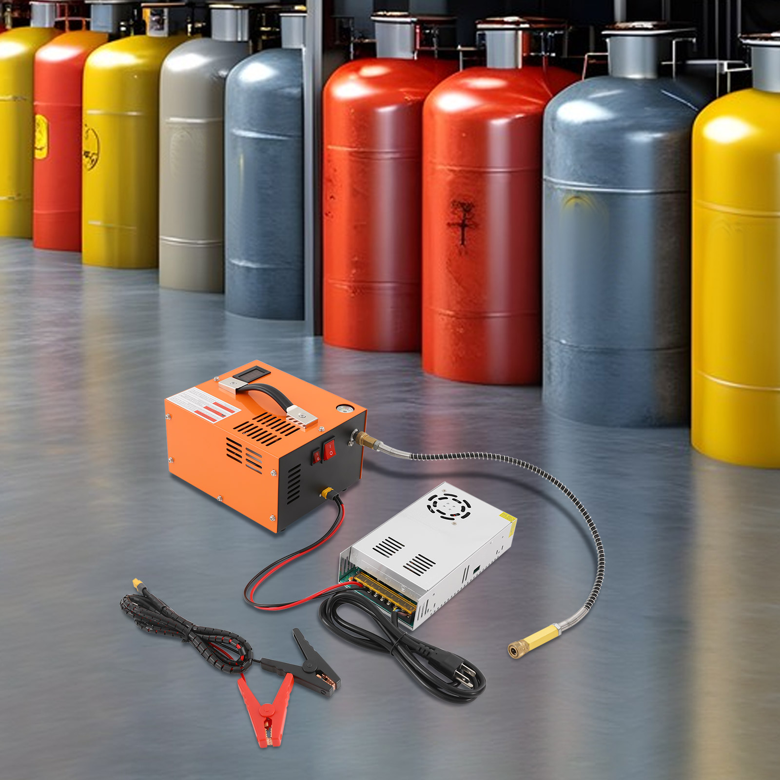 Outdoor Adventure Ideas - Orange Stainless Steel High Pressure Air
