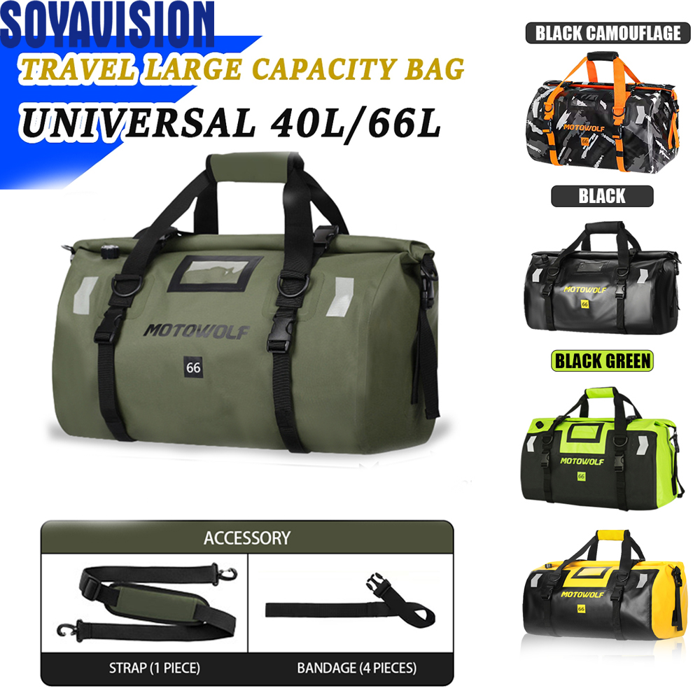 Outdoor Adventure Kayak - Waterproof Duffel Bag 40L/66L Motorcycle Travel