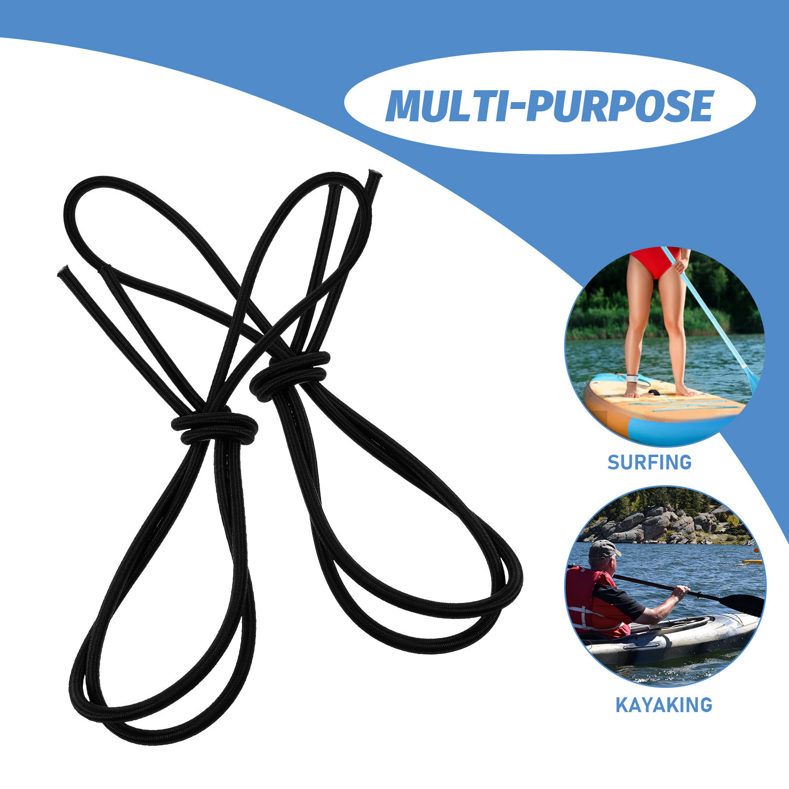4Pcs Elastic Paddle Leash Kaya - огляд і ціна Outdoor Adventure Kayak