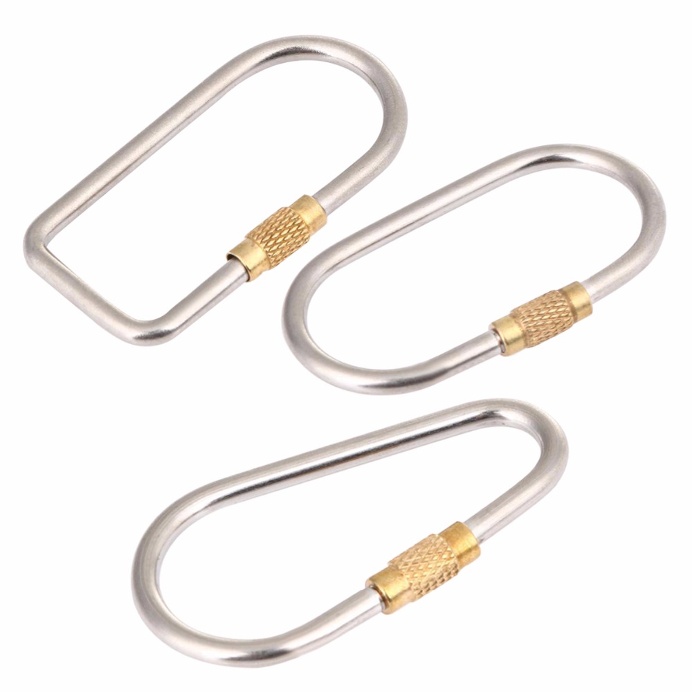 5pcs/lot Titanium Locking Cara - огляд і ціна Carabiner Locking D