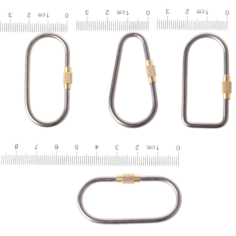 5pcs/lot Titanium Locking Cara - огляд і ціна Carabiner Locking D