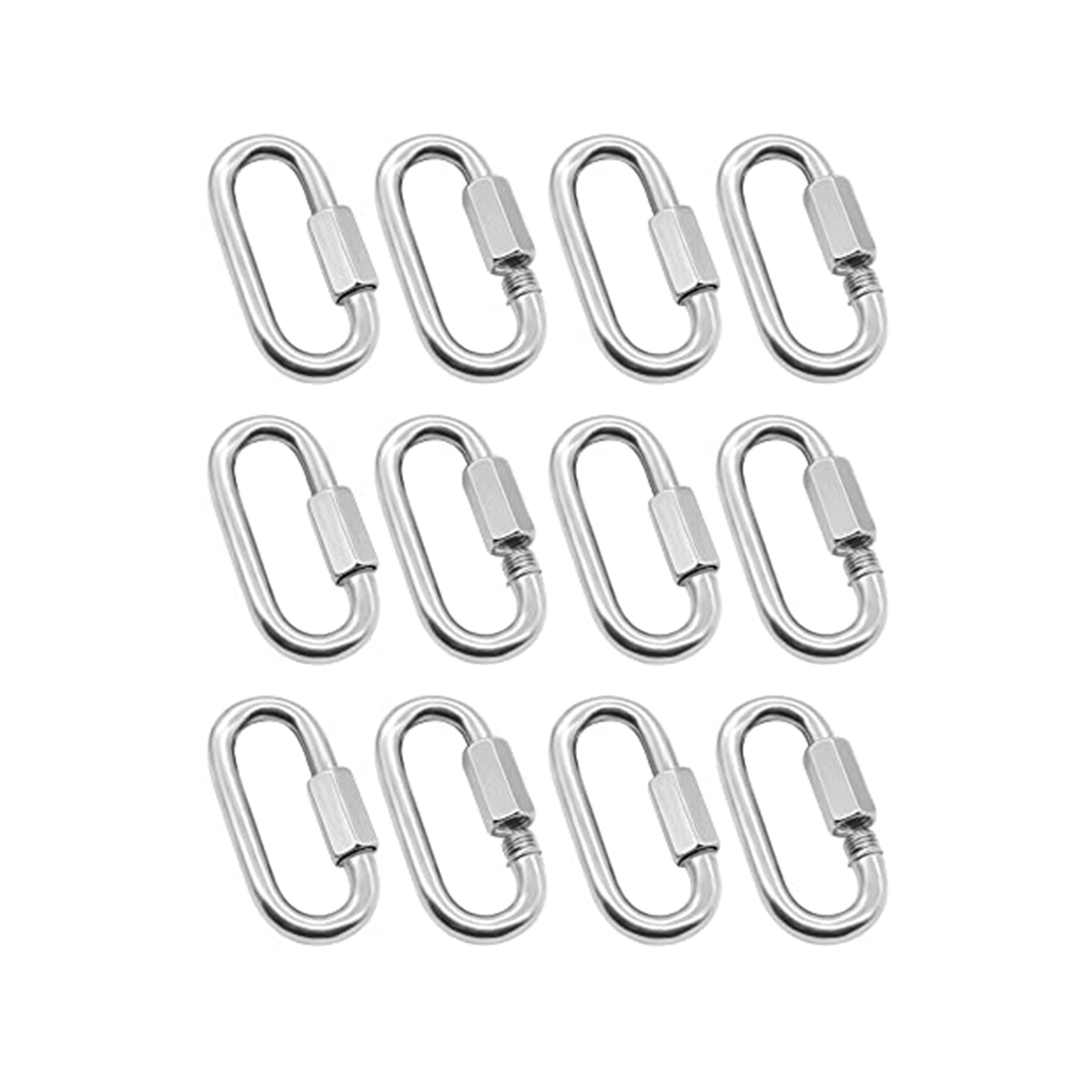 12 Pack Quick Link 5/32 Inch H - огляд і ціна Carabiner Locking D