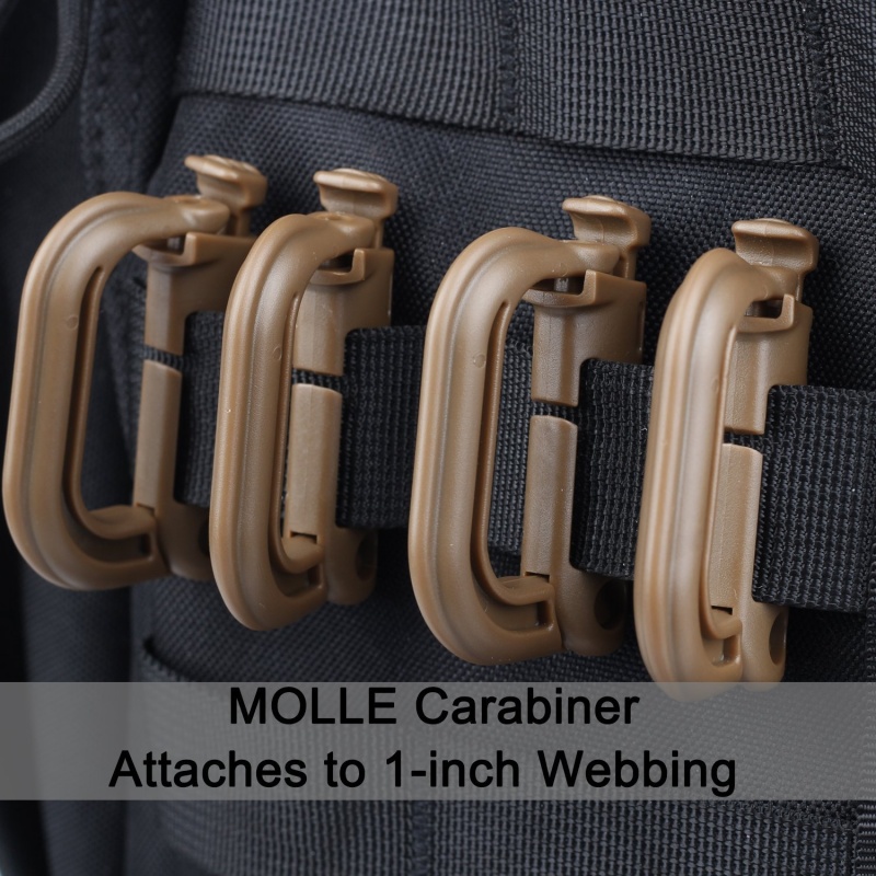 5Pcs Plastic D-Ring Tactical B - огляд і ціна Carabiner Locking D