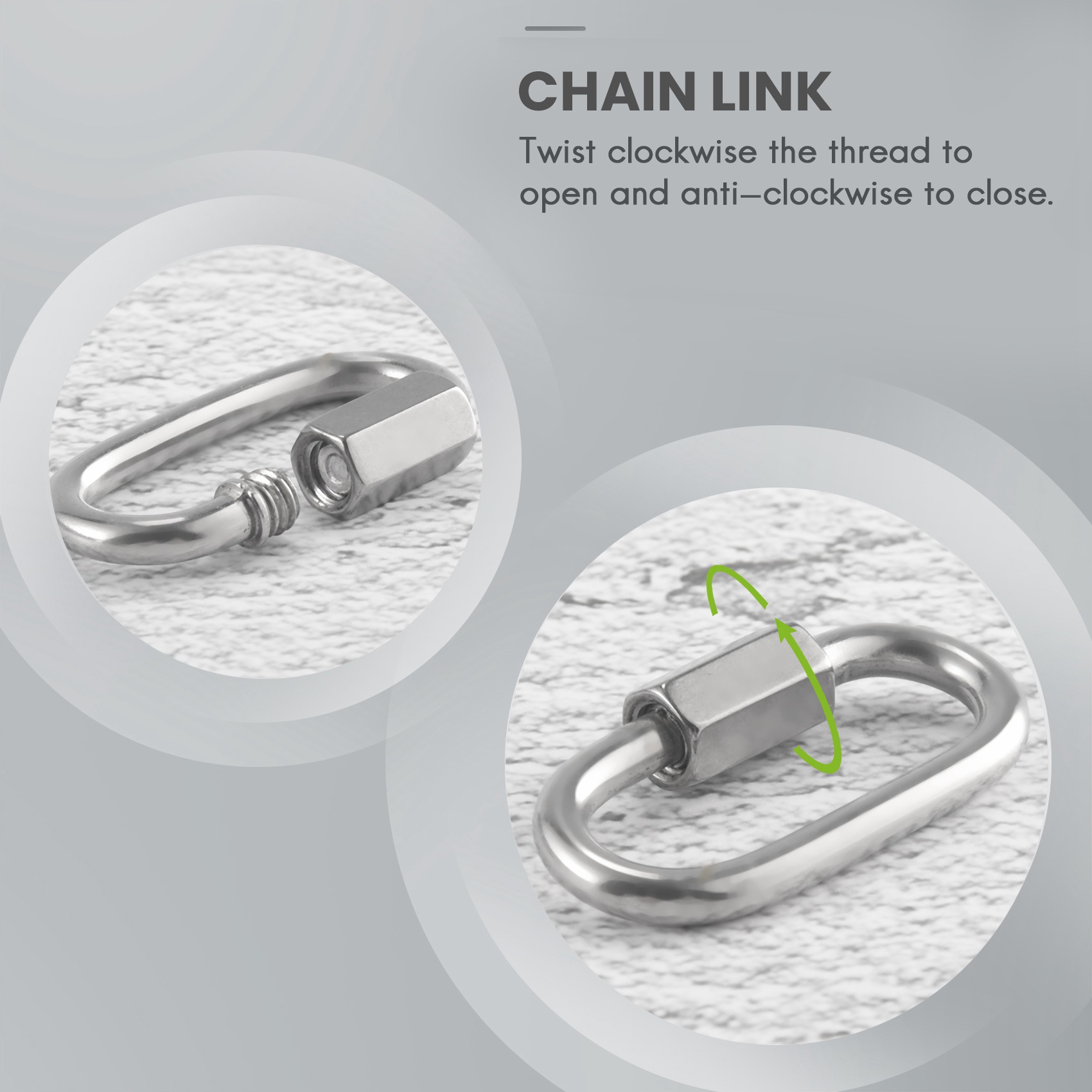 A60Z12 Pcs Quick Link 4MM Stai - огляд і ціна Carabiner Locking D