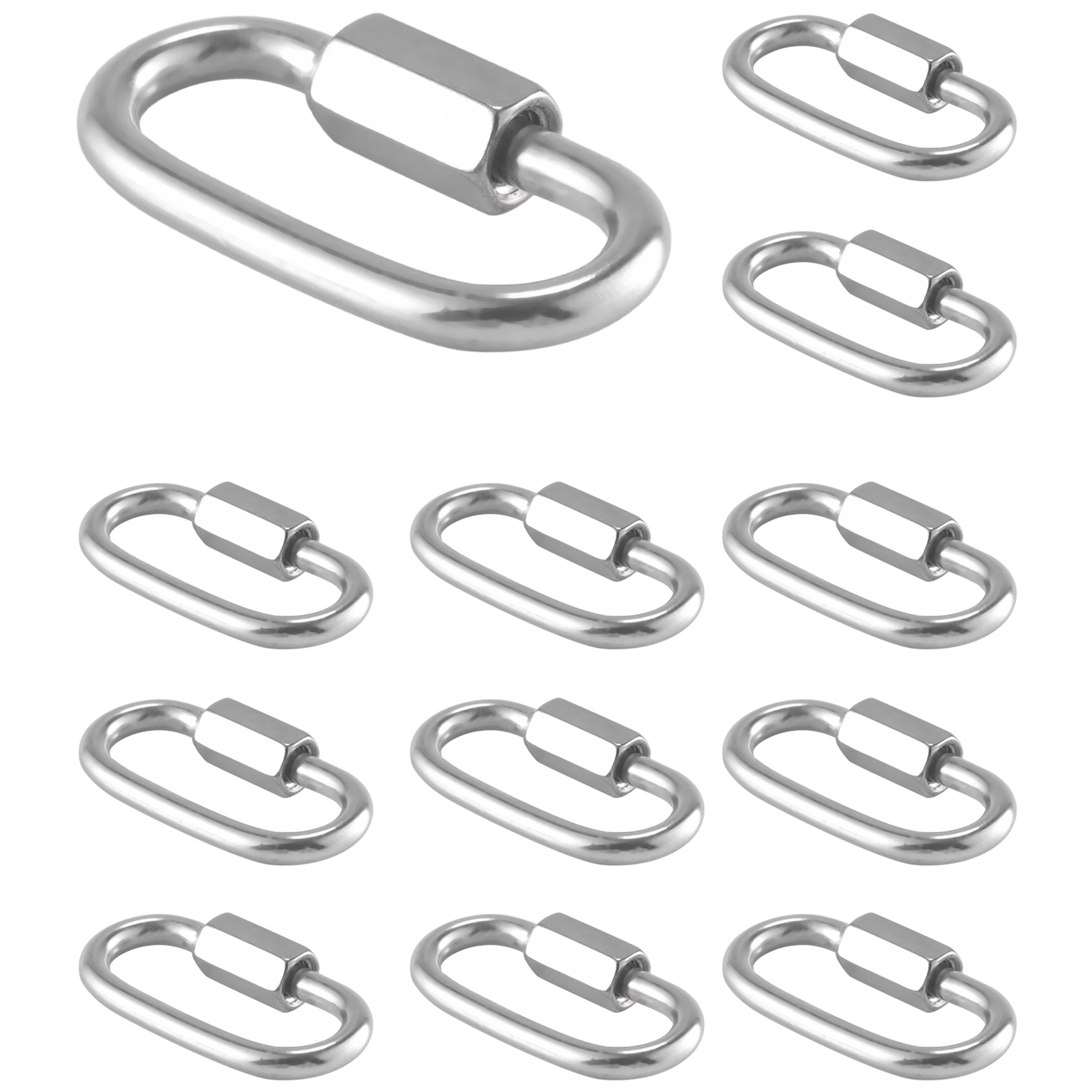 A60Z12 Pcs Quick Link 4MM Stai - огляд і ціна Carabiner Locking D