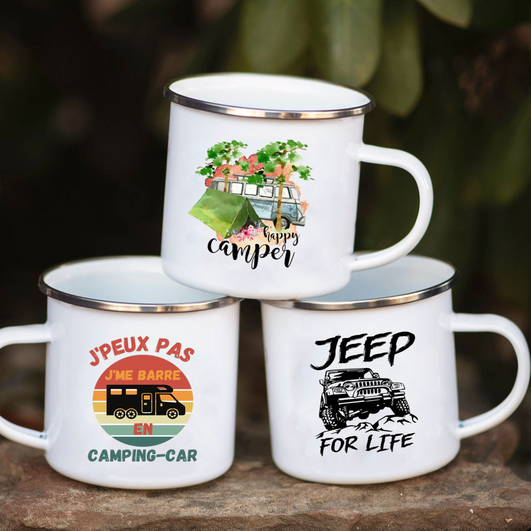 Camping Car Enamel Mug Adventu - огляд і ціна Outdoor Adventure Ideas