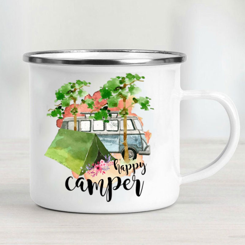 Camping Car Enamel Mug Adventu - огляд і ціна Outdoor Adventure Ideas