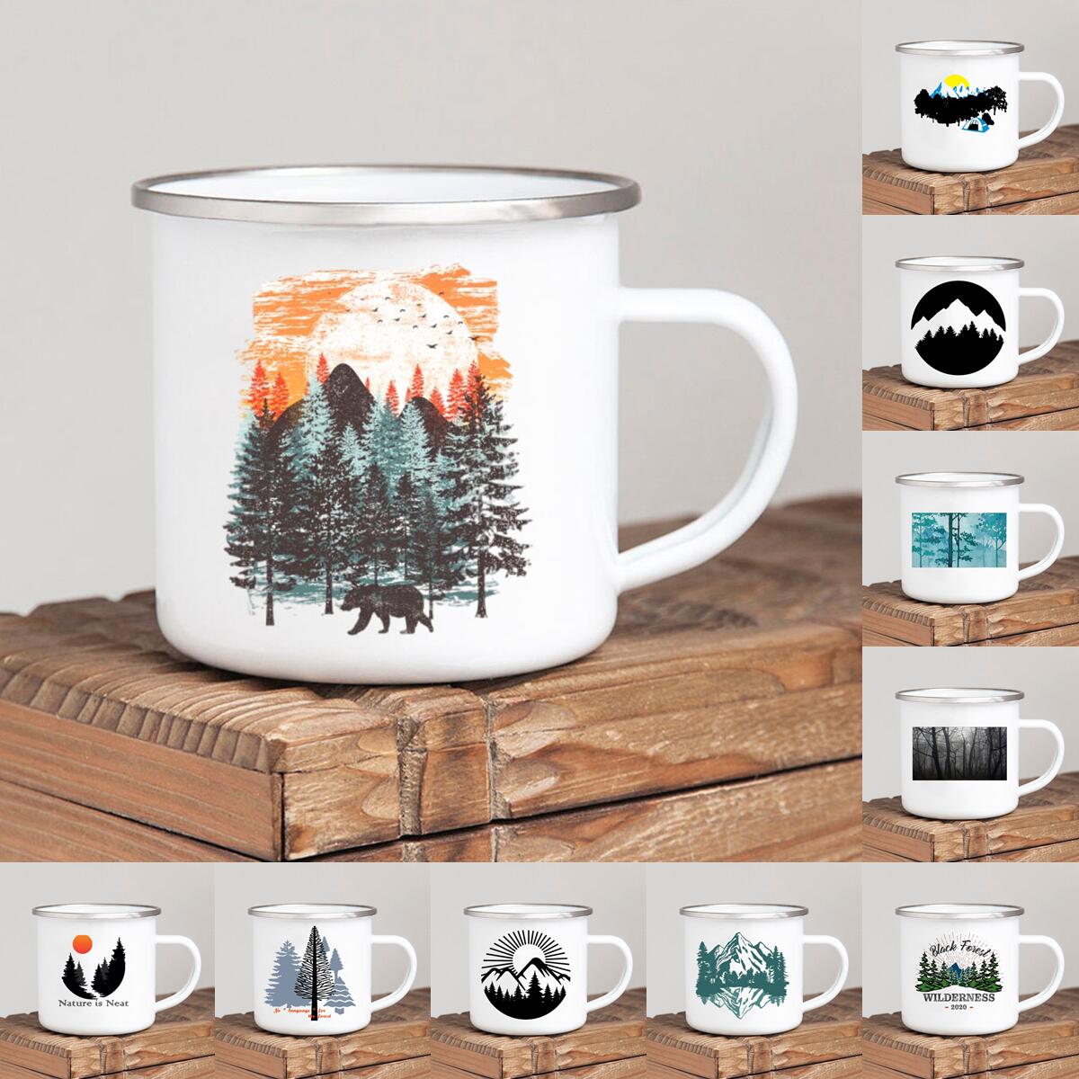 Forest Camp Enamel Coffee Mug  - огляд і ціна Outdoor Adventure Ideas