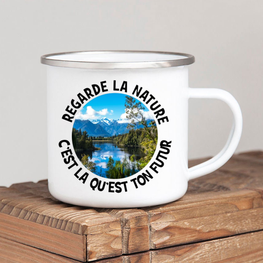 Forest Camp Enamel Coffee Mug  - огляд і ціна Outdoor Adventure Ideas
