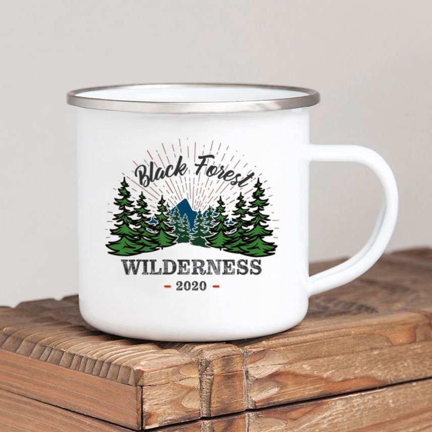 Forest Camp Enamel Coffee Mug  - огляд і ціна Outdoor Adventure Ideas