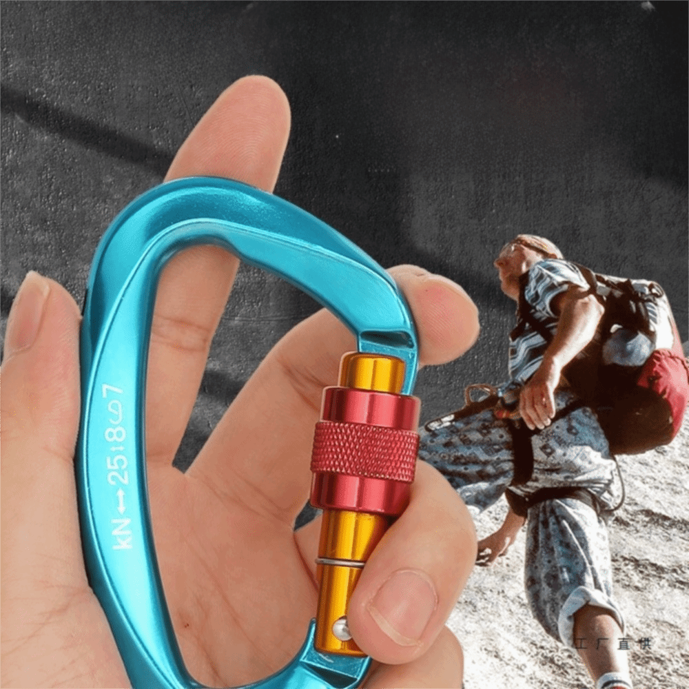 D-shape 25KN Climbing Carabine - огляд і ціна Carabiner Locking D