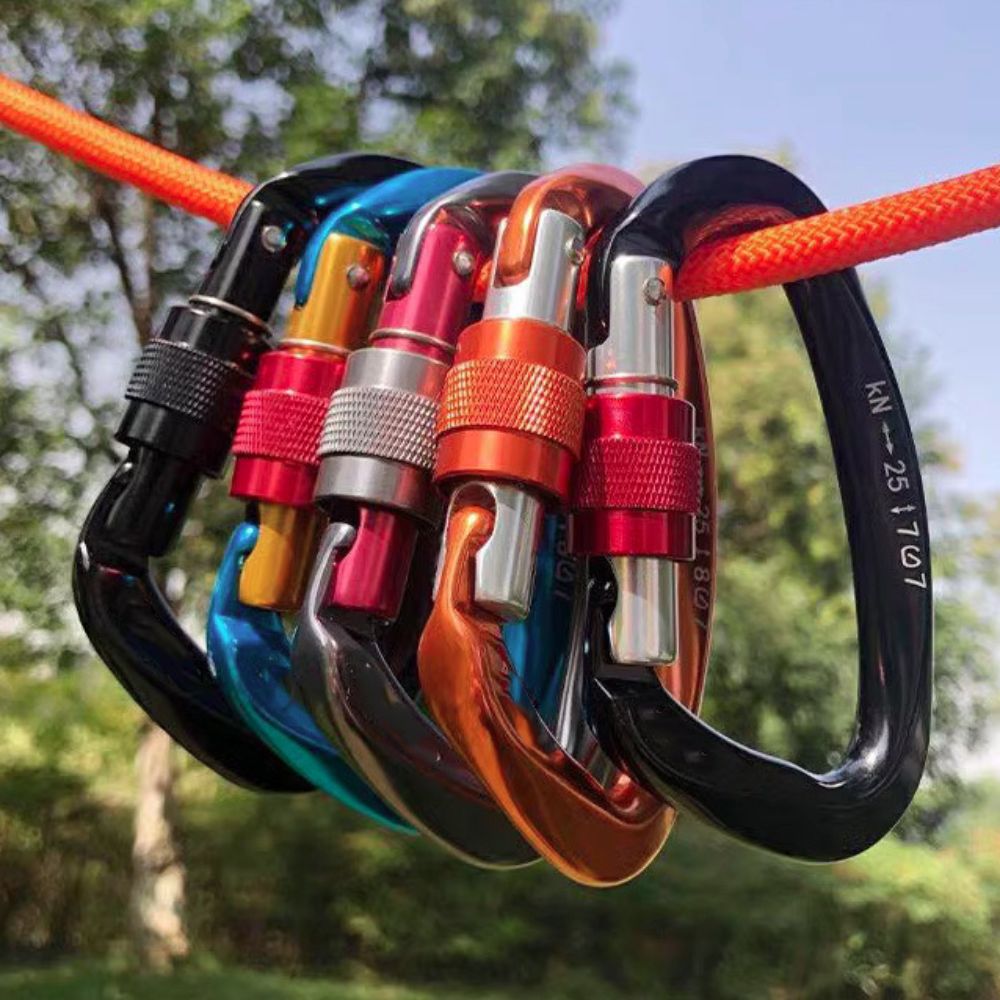 D-shape 25KN Climbing Carabine - огляд і ціна Carabiner Locking D