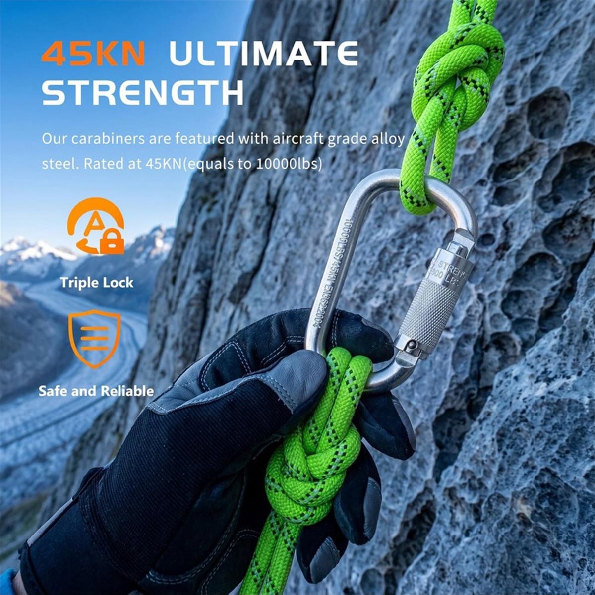 (A99Z) 45kN Auto Locking Carab - огляд і ціна Carabiner Locking D