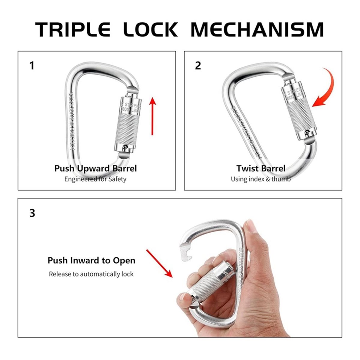 (A99Z) 45kN Auto Locking Carab - огляд і ціна Carabiner Locking D