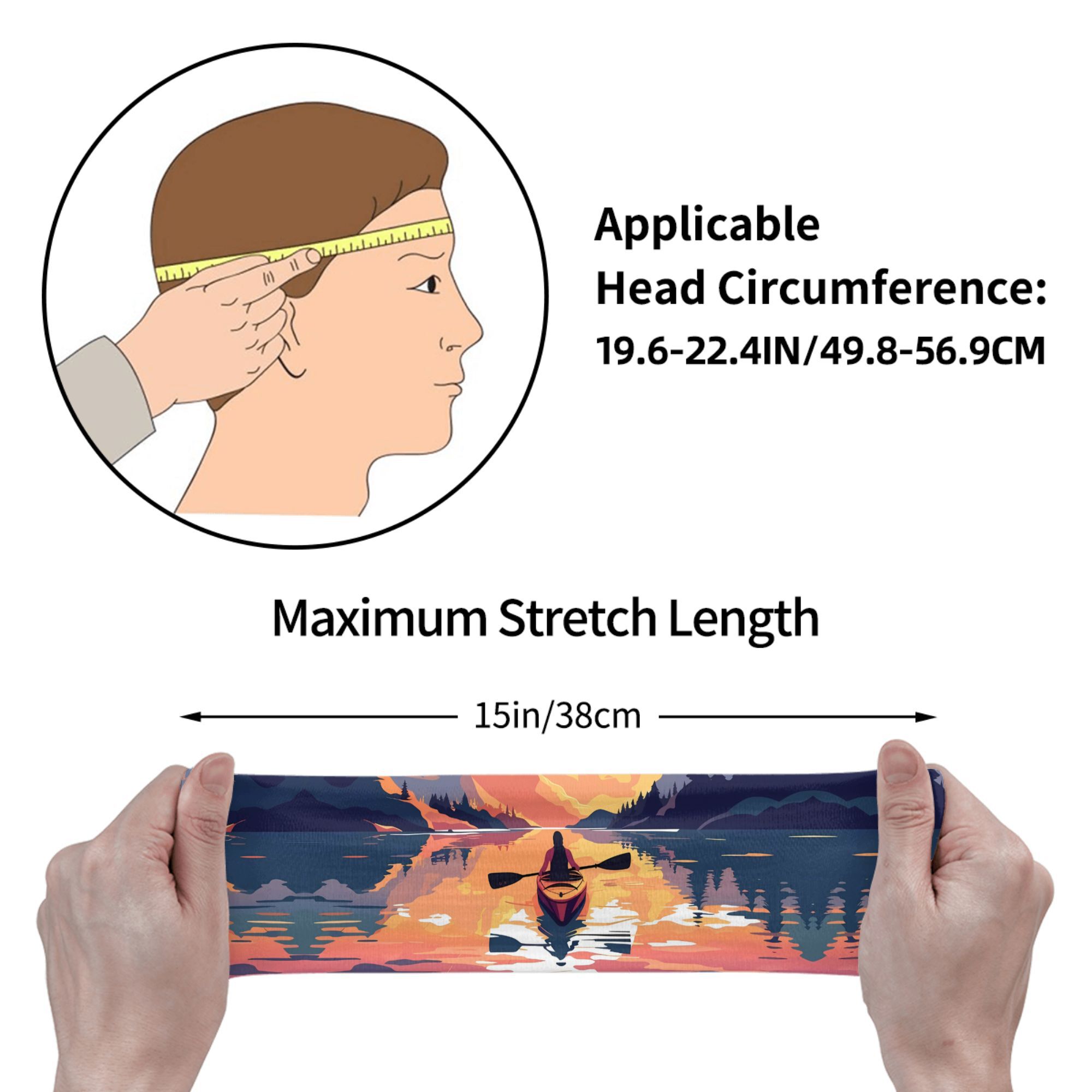 Kayak Sunset Print Headband Wa - огляд і ціна Outdoor Adventure Kayak