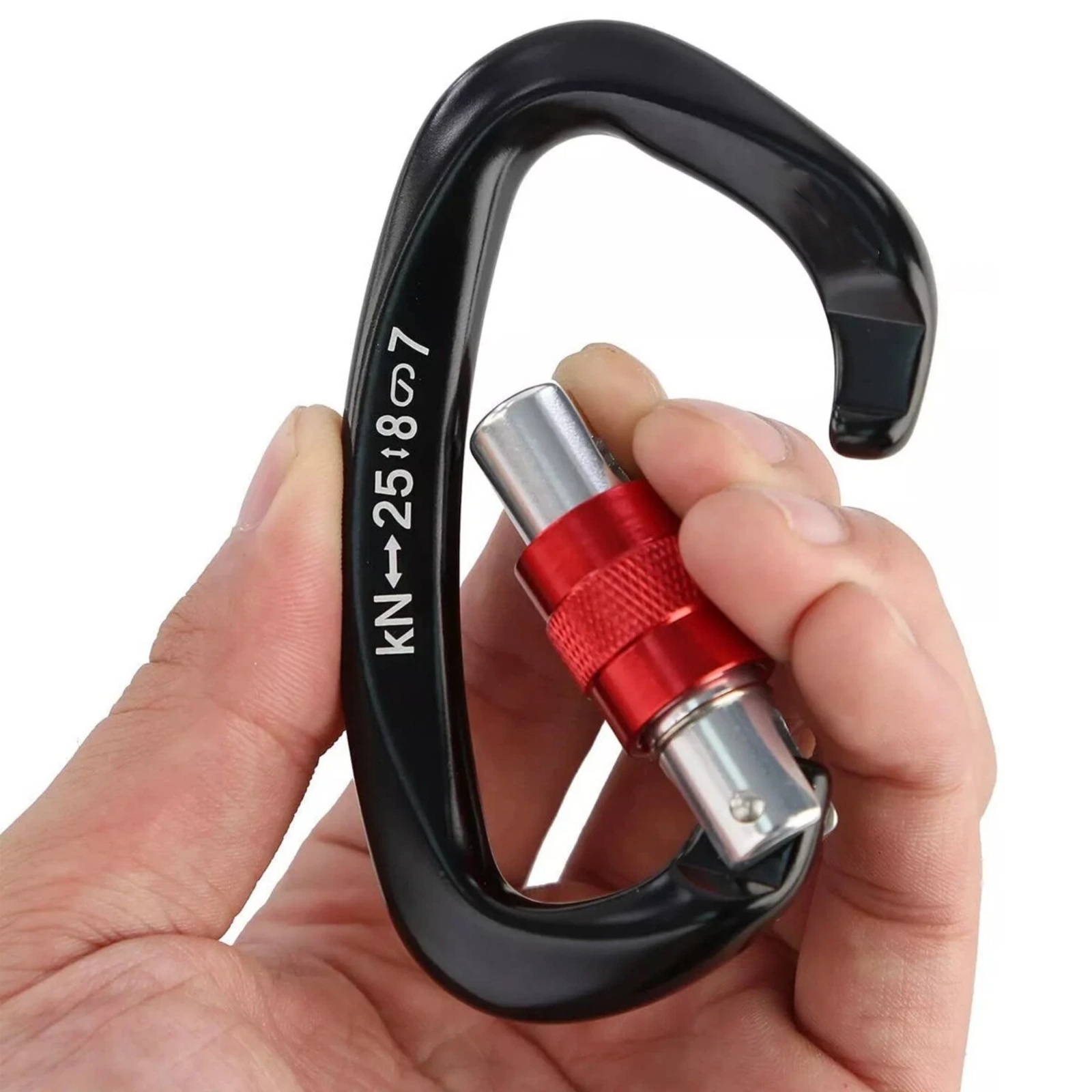 5Pcs/Set 25KN D-Shape Aluminum - огляд і ціна Carabiner Locking D