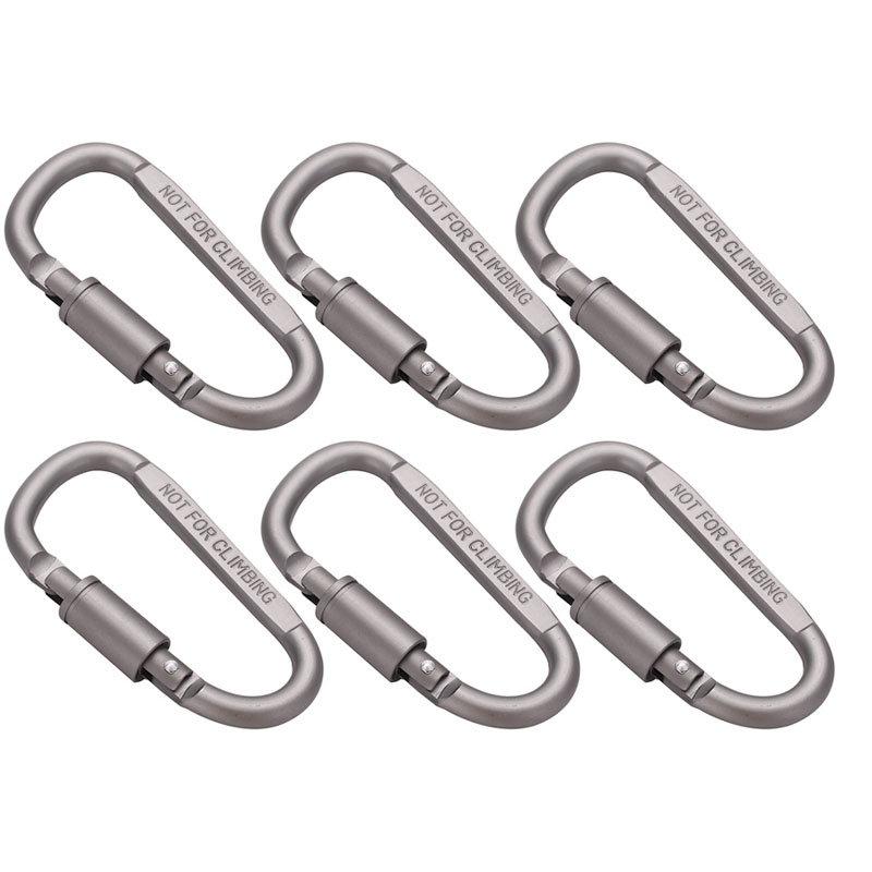 6Pcs Aluminum Carabiner Clip D - огляд і ціна Carabiner Locking D