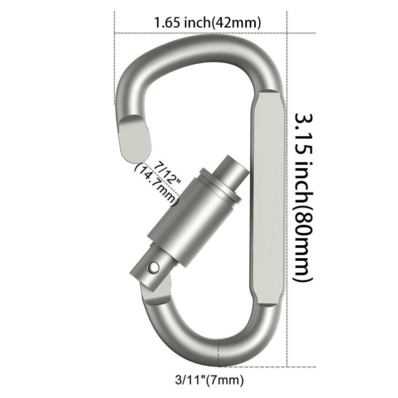 6Pcs Aluminum Carabiner Clip D - огляд і ціна Carabiner Locking D