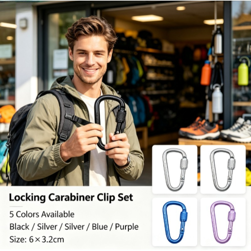 Aluminum Alloy D Shape Locking - огляд і ціна Carabiner Locking D