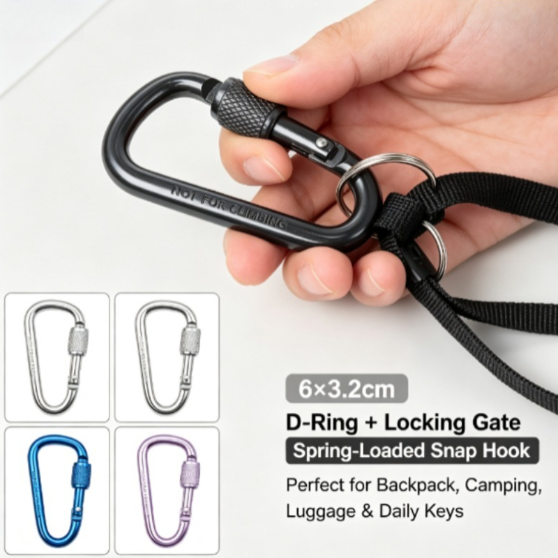Aluminum Alloy D Shape Locking - огляд і ціна Carabiner Locking D