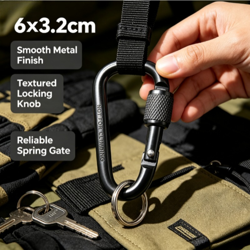 Aluminum Alloy D Shape Locking - огляд і ціна Carabiner Locking D