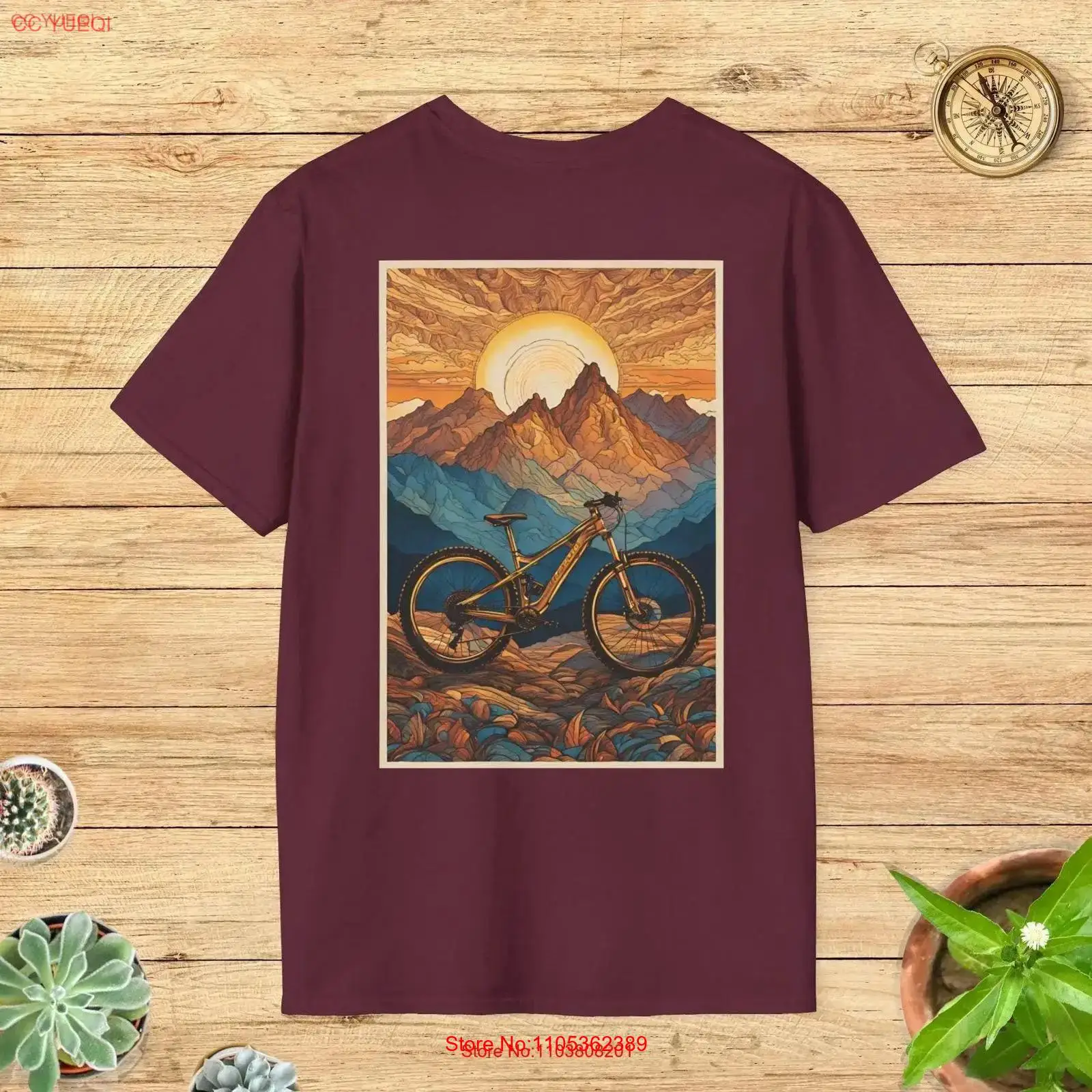 Scenic Mountain Bike Art T Shi - огляд і ціна Outdoor Adventure Ideas