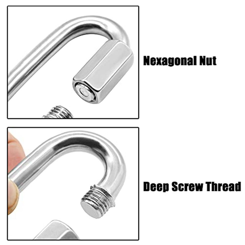 ABJS 12 Pack Quick Link 5/32 I - огляд і ціна Carabiner Locking D