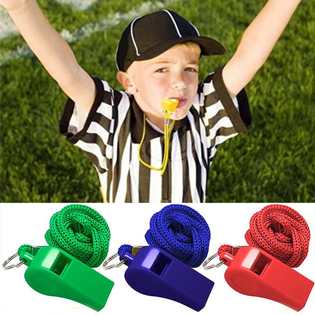 10Pcs Plastic Whistles with La - огляд і ціна Emergency Whistle Pea