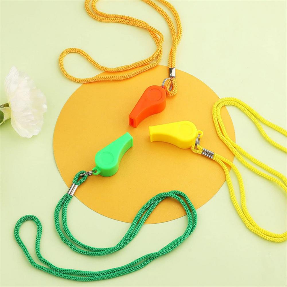 10Pcs Plastic Whistles with La - огляд і ціна Emergency Whistle Pea